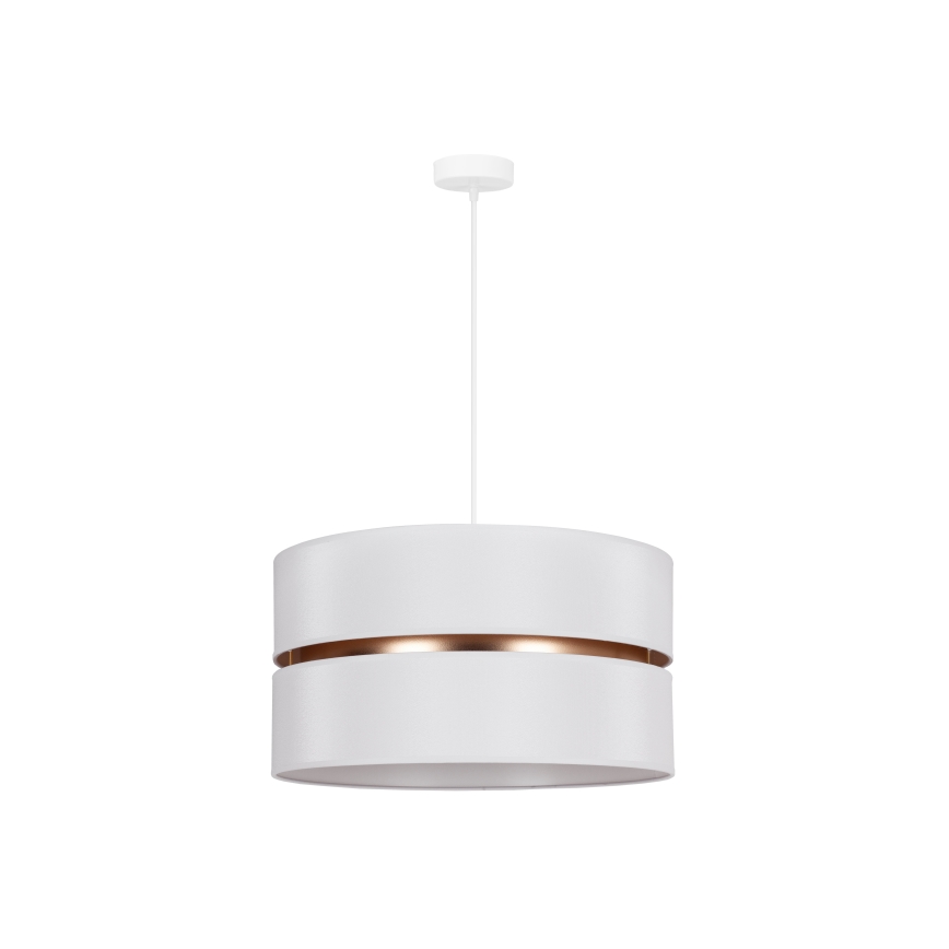 Duolla - Luster na sajli DUO 1xE27/15W/230V prečnik 40 cm bela/zlatna