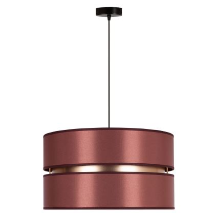 Duolla - Luster na sajli DUO 1xE27/15W/230V prečnik 40 cm bordo/zlatna