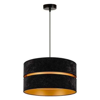 Duolla - Luster na sajli DUO 1xE27/15W/230V prečnik 40 cm crna/zlatna