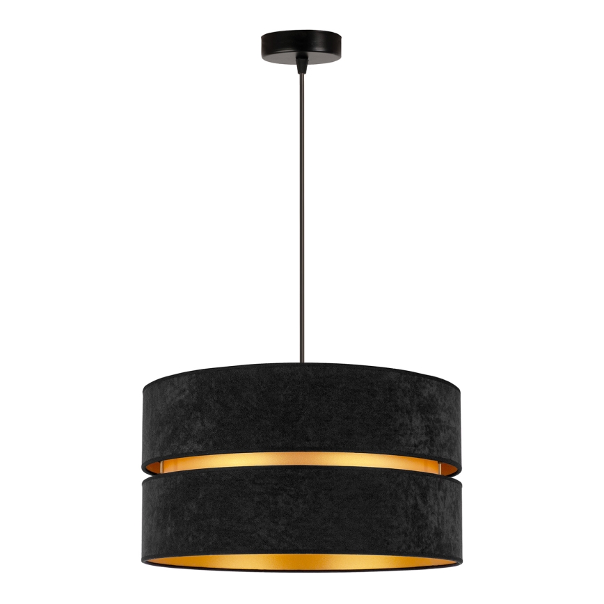 Duolla - Luster na sajli DUO 1xE27/15W/230V prečnik 40 cm crna/zlatna