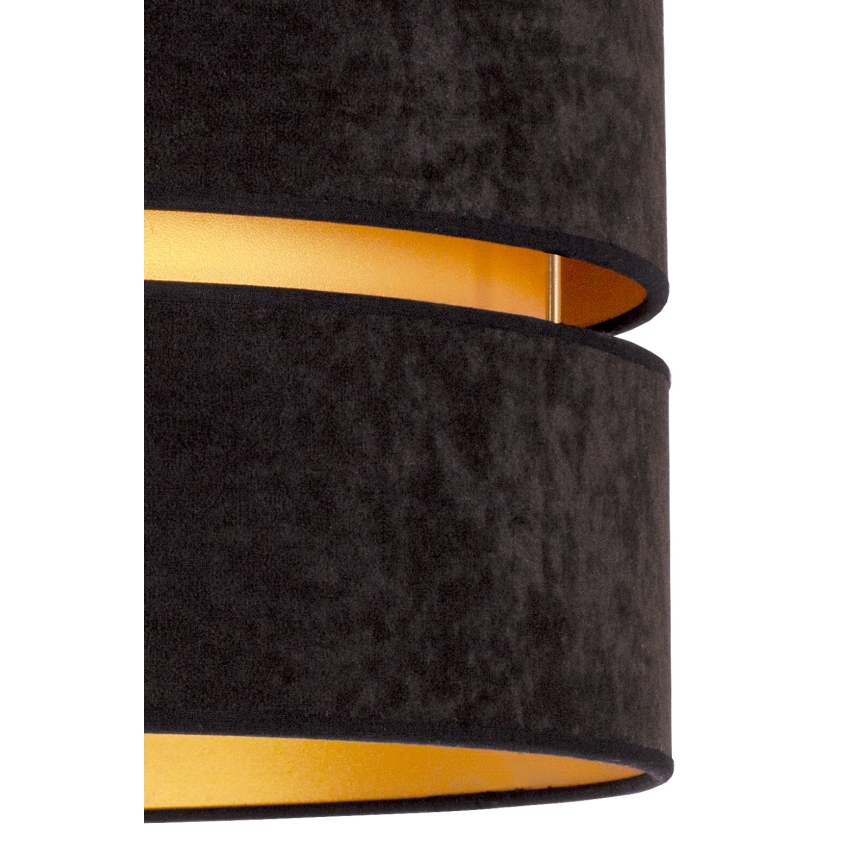 Duolla - Luster na sajli DUO 1xE27/15W/230V prečnik 40 cm crna/zlatna