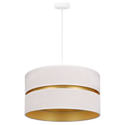 Duolla - Luster na sajli DUO 1xE27/15W/230V, prečnik 40 cm, krem/zlatna