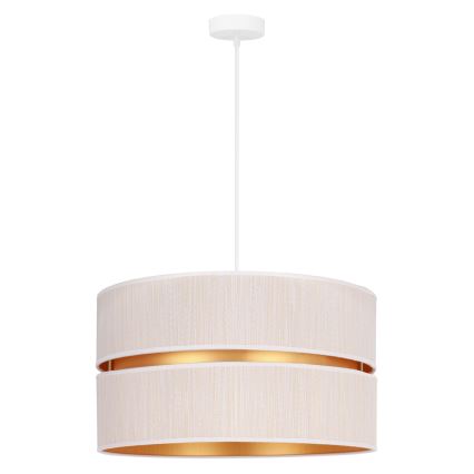 Duolla - Luster na sajli DUO 1xE27/15W/230V prečnik 40 cm krem/zlatna