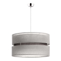 Duolla - Luster na sajli DUO 1xE27/15W/230V, prečnik 40 cm, siva