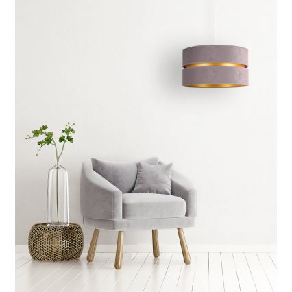 Duolla - Luster na sajli DUO 1xE27/15W/230V prečnik 40 cm siva