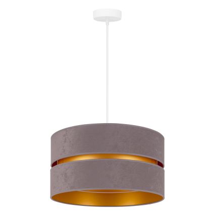 Duolla - Luster na sajli DUO 1xE27/15W/230V prečnik 40 cm siva