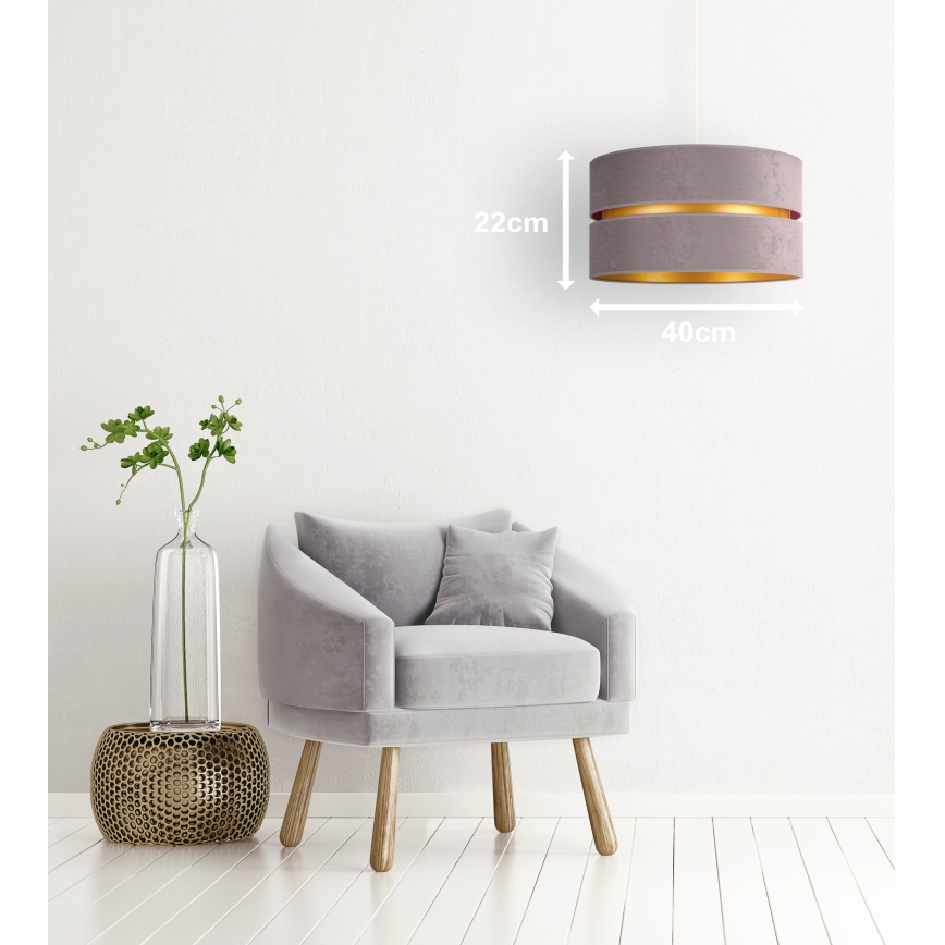 Duolla - Luster na sajli DUO 1xE27/15W/230V prečnik 40 cm siva