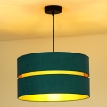Duolla - Luster na sajli DUO 1xE27/15W/230V prečnik 40 cm tirkizna/zlatna