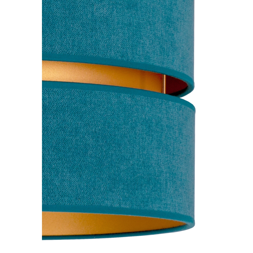 Duolla - Luster na sajli DUO 1xE27/15W/230V prečnik 40 cm tirkizna/zlatna