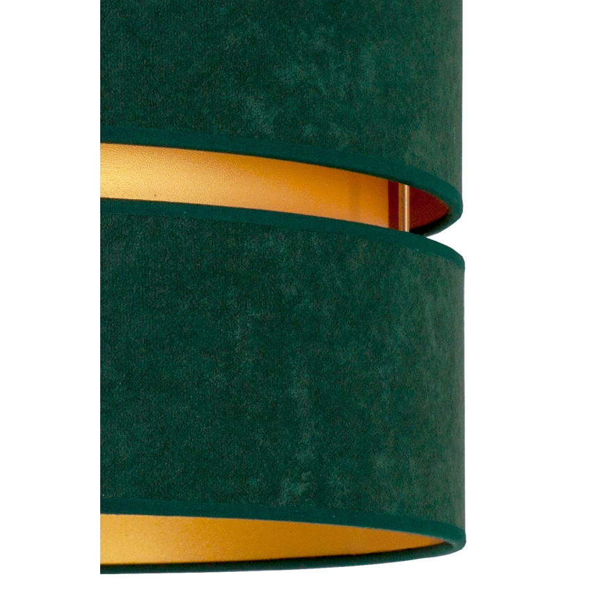 Duolla - Luster na sajli DUO 1xE27/15W/230V prečnik 40 cm, zelena/zlatna