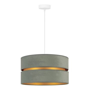 Duolla - Luster na sajli DUO 1xE27/15W/230V, prečnik 40 cm, zelena/zlatna
