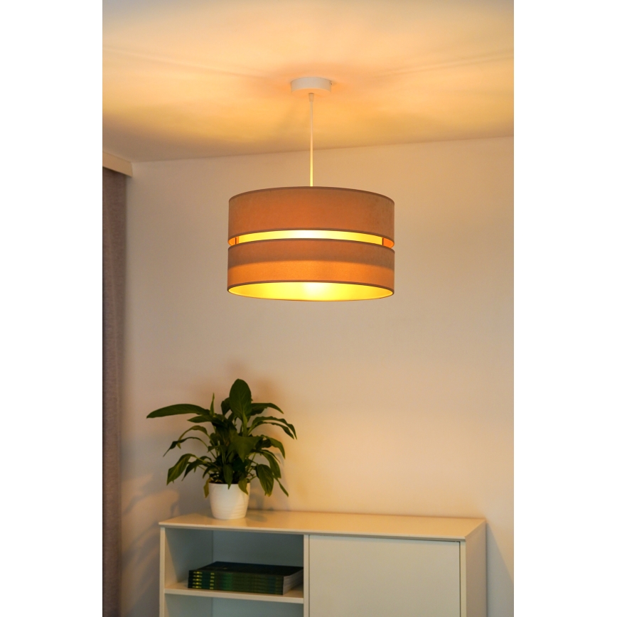 Duolla - Luster na sajli DUO 1xE27/15W/230V prečnika 40 cm bež