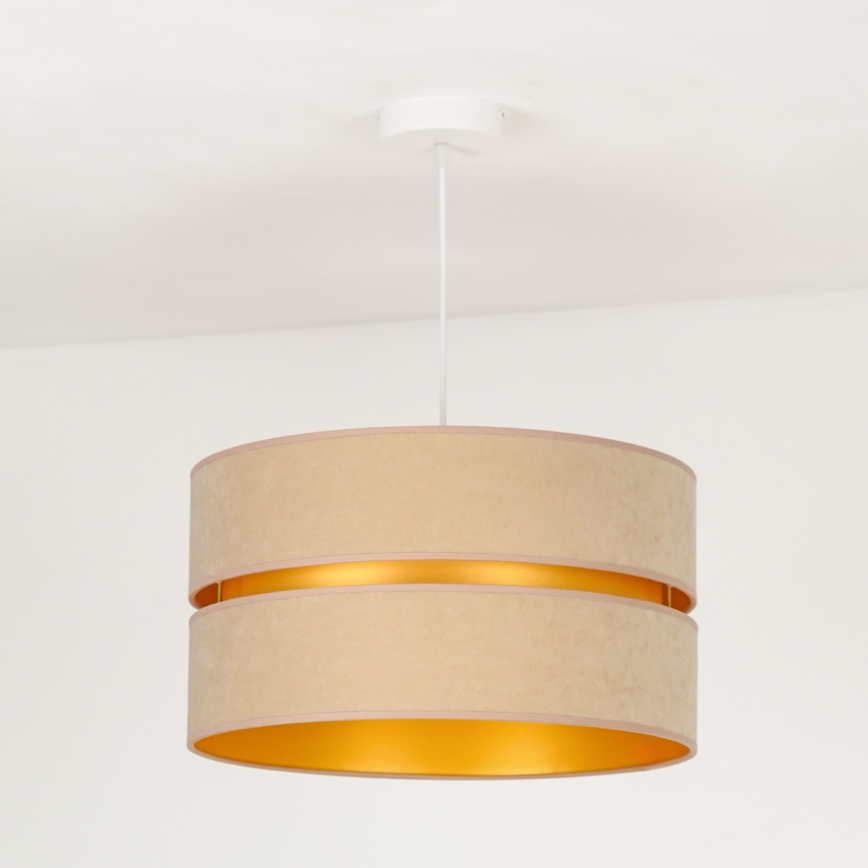Duolla - Luster na sajli DUO 1xE27/15W/230V prečnika 40 cm bež