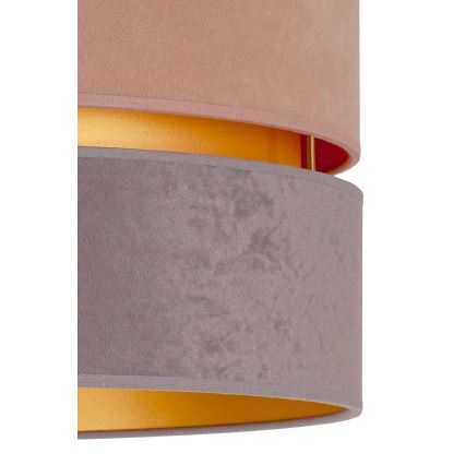 Duolla - Luster na sajli DUO 1xE27/15W/230V Ø 40 cm bež-siva