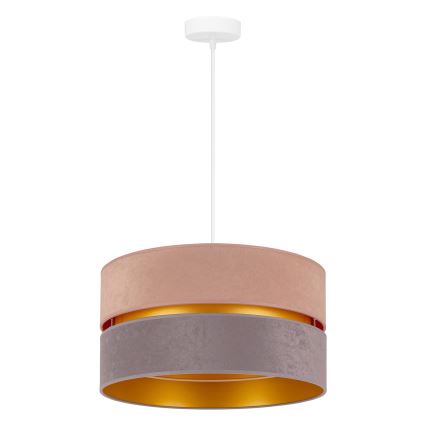 Duolla - Luster na sajli DUO 1xE27/15W/230V Ø 40 cm bež-siva