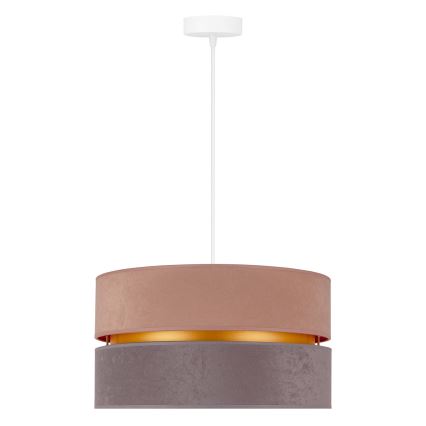 Duolla - Luster na sajli DUO 1xE27/15W/230V Ø 40 cm bež-siva