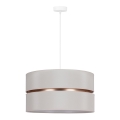 Duolla - Luster na sajli DUO 1xE27/15W/230V Ø 40 cm krem/zlatna