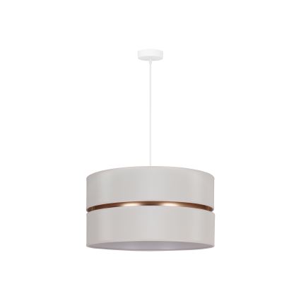 Duolla - Luster na sajli DUO 1xE27/15W/230V Ø 40 cm krem/zlatna