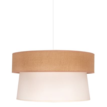 Duolla - Luster na sajli ETNIC 1xE27/40W/230V prečnik 45 cm krem/bež