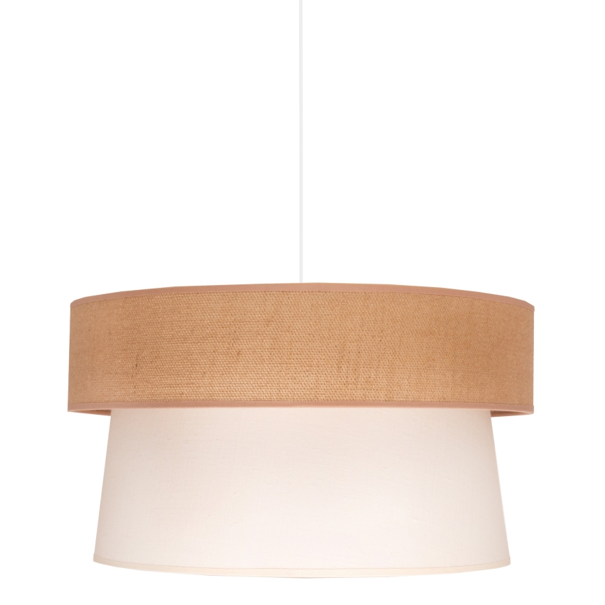 Duolla - Luster na sajli ETNIC 1xE27/40W/230V prečnik 45 cm krem/bež