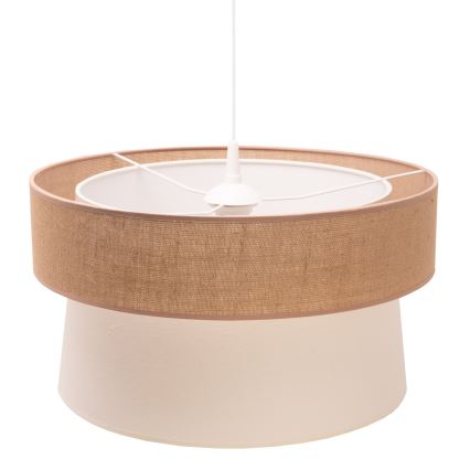 Duolla - Luster na sajli ETNIC 1xE27/40W/230V prečnik 45 cm krem/bež