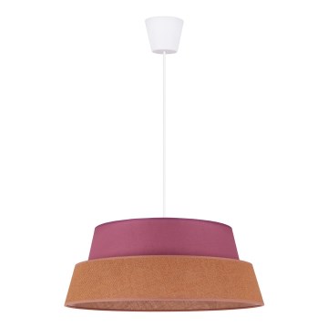 Duolla - Luster na sajli GALAXY 1xE27/40W/230V, prečnik 50 cm, ružičast