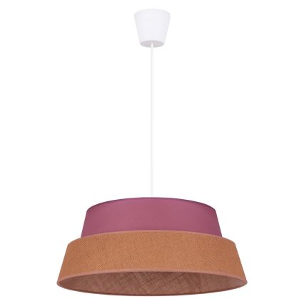 Duolla - Luster na sajli GALAXY 1xE27/40W/230V, prečnik 50 cm, ružičast