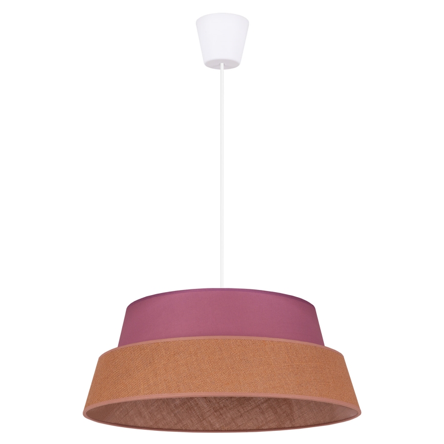 Duolla - Luster na sajli GALAXY 1xE27/40W/230V, prečnik 50 cm, ružičast