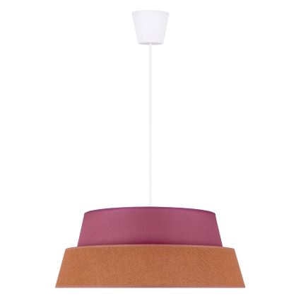 Duolla - Luster na sajli GALAXY 1xE27/40W/230V, prečnik 50 cm, ružičast