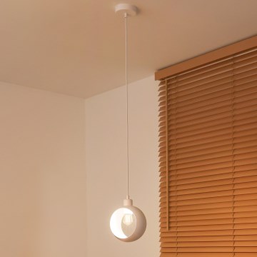 Duolla - Luster na sajli IRONLINE 1xE27/15W/230V bela