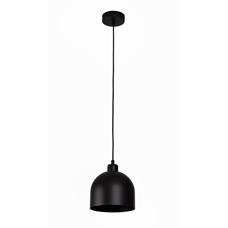 Duolla - Luster na sajli IRONLINE 1xE27/15W/230V, prečnik 17 cm, crna
