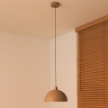 Duolla - Luster na sajli IRONLINE 1xE27/15W/230V prečnik 27 cm bež/bakrena