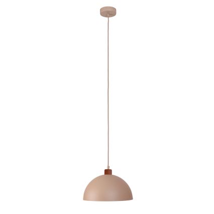 Duolla - Luster na sajli IRONLINE 1xE27/15W/230V prečnik 27 cm bež/bakrena