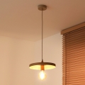Duolla - Luster na sajli IRONLINE 1xE27/15W/230V, prečnik 30 cm, bež/bakarna