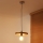 Duolla - Luster na sajli IRONLINE 1xE27/15W/230V Ø 30 cm bakarna/crna