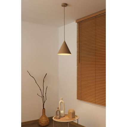 Duolla - Luster na sajli IRONLINE 1xG9/3W/230V prečnik 25 cm bež