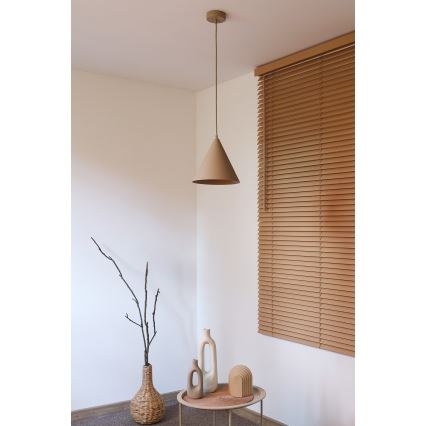 Duolla - Luster na sajli IRONLINE 1xG9/3W/230V prečnik 25 cm bež