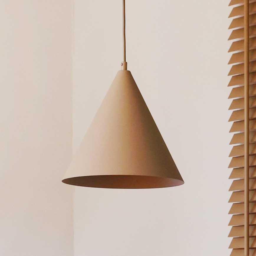 Duolla - Luster na sajli IRONLINE 1xG9/3W/230V prečnik 25 cm bež