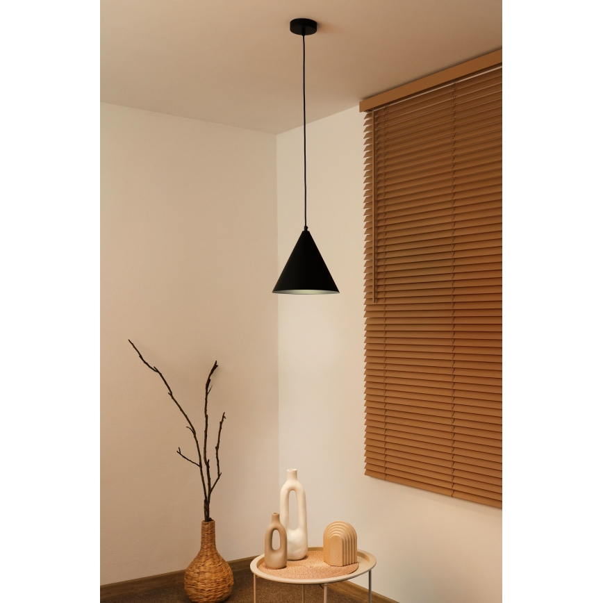 Duolla - Luster na sajli IRONLINE 1xG9/3W/230V prečnik 25 cm crna
