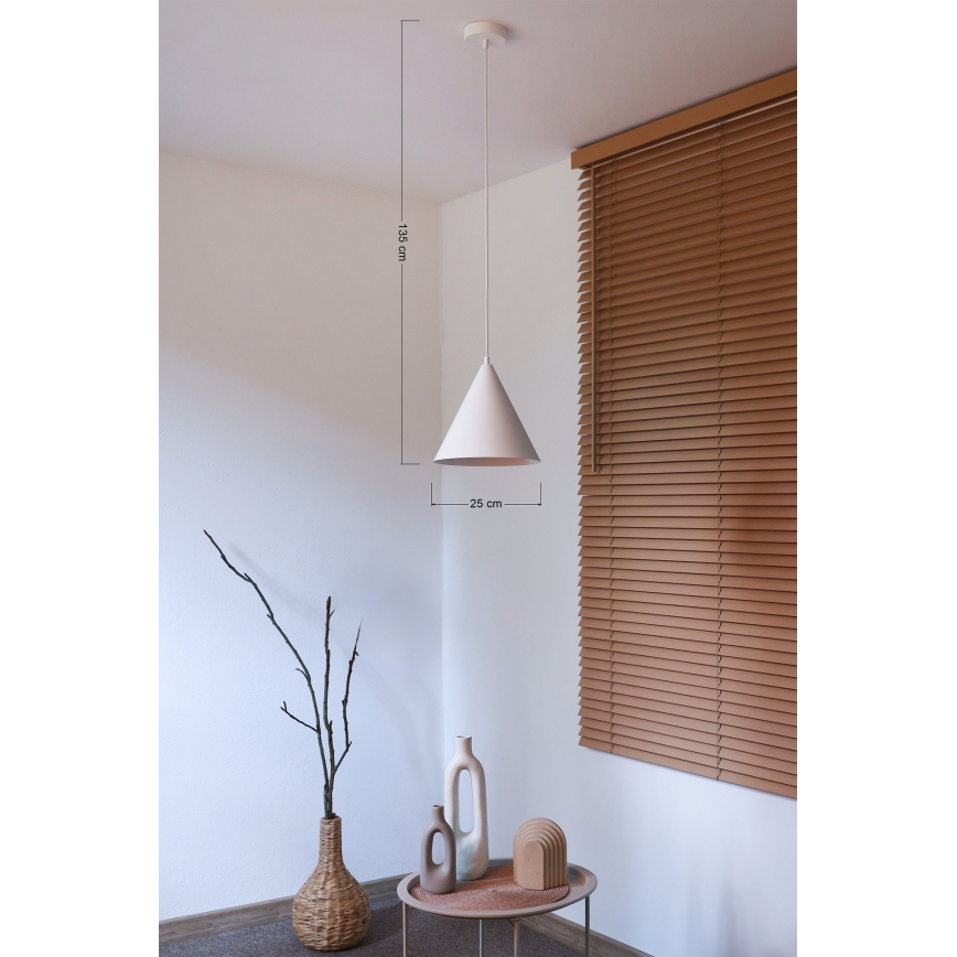Duolla - Luster na sajli IRONLINE 1xG9/3W/230V Ø 25 cm bela