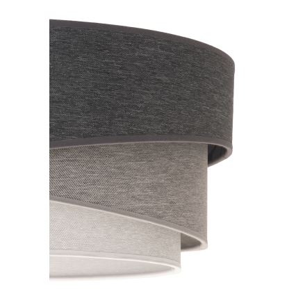 Duolla - Luster na sajli KOBO 1xE27/15W/230V, prečnik 45 cm, antracit/siva/bela