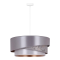 Duolla - Luster na sajli KOBO 1xE27/15W/230V prečnik 45 cm srebrna/zlatna