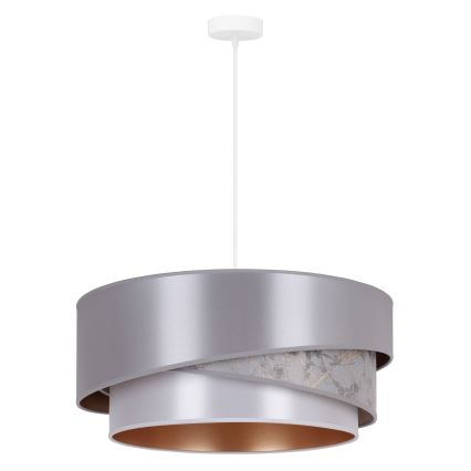 Duolla - Luster na sajli KOBO 1xE27/15W/230V prečnik 45 cm srebrna/zlatna