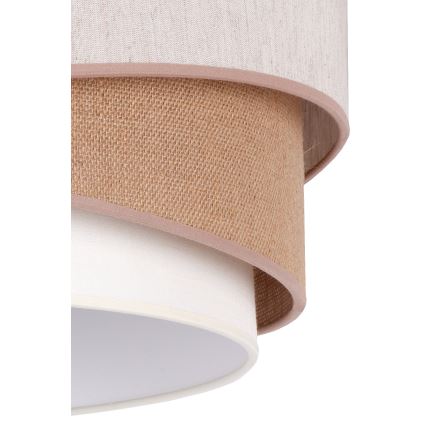 Duolla - Luster na sajli KOBO 1xE27/15W/230V Ø 45 cm bež/braon/bela