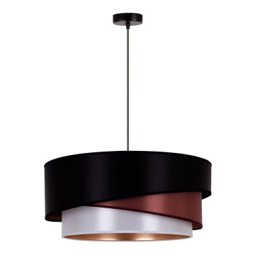 Duolla - Luster na sajli KOBO 1xE27/15W/230V Ø 45 cm crna/bordo/srebrna
