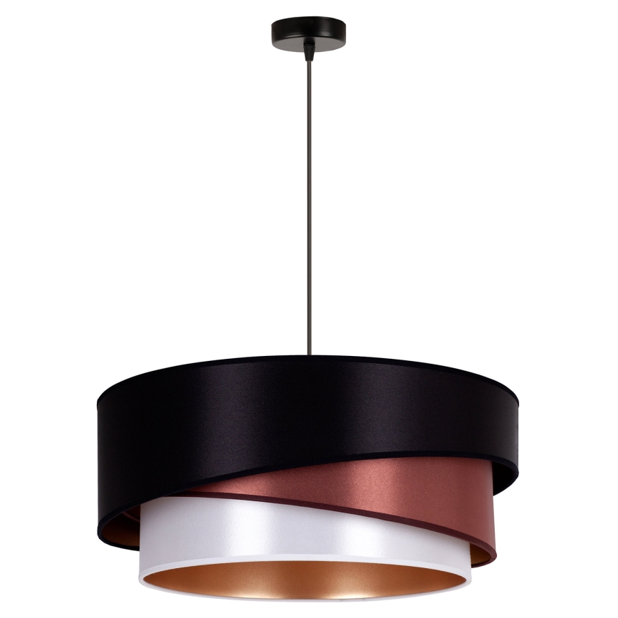 Duolla - Luster na sajli KOBO 1xE27/15W/230V Ø 45 cm crna/bordo/srebrna