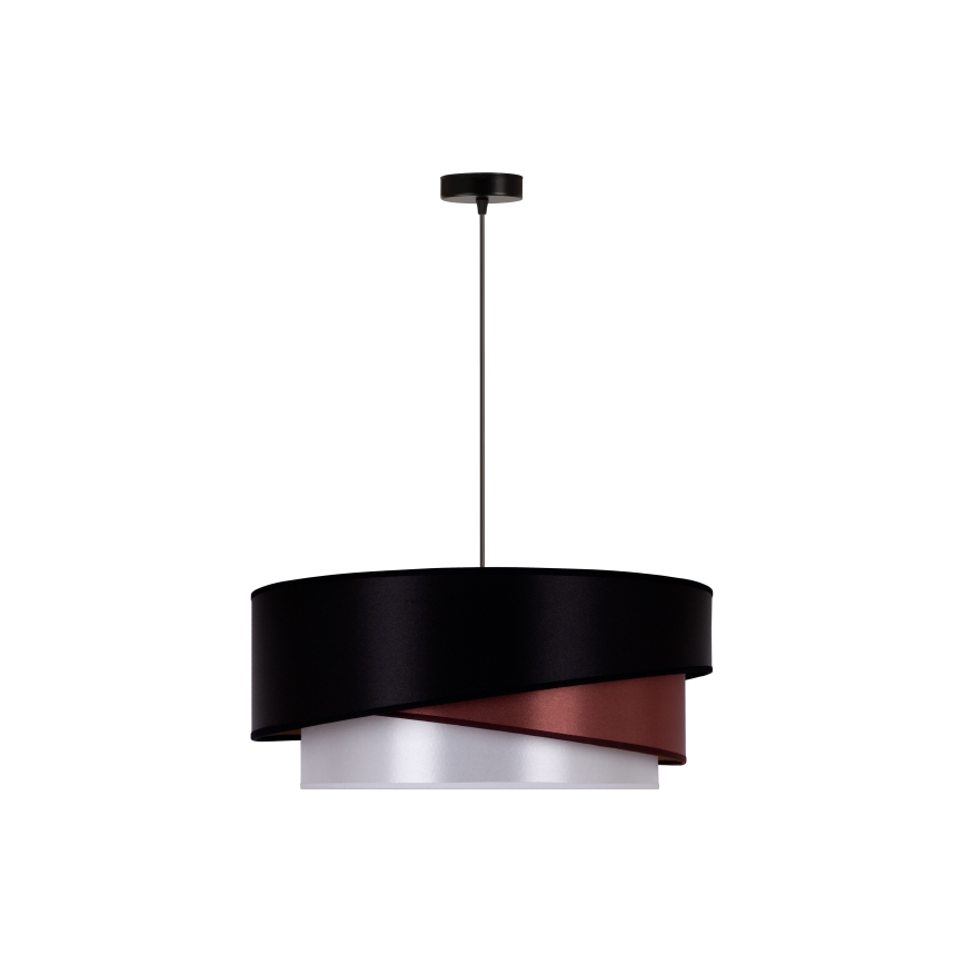 Duolla - Luster na sajli KOBO 1xE27/15W/230V Ø 45 cm crna/bordo/srebrna