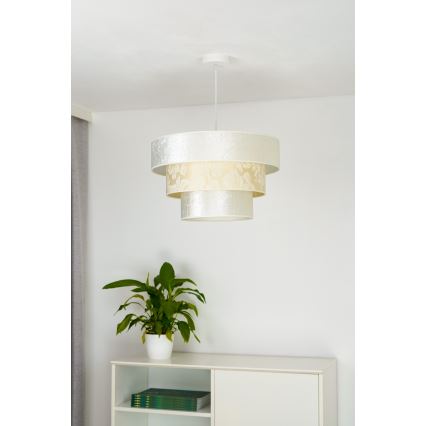 Duolla - Luster na sajli LUNETA 1xE27/40W/230V fi 45 cm krem