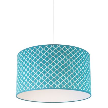 Duolla - Luster na sajli MAROKO 1xE27/40W/230V pr. 45 cm tirkizna/bela