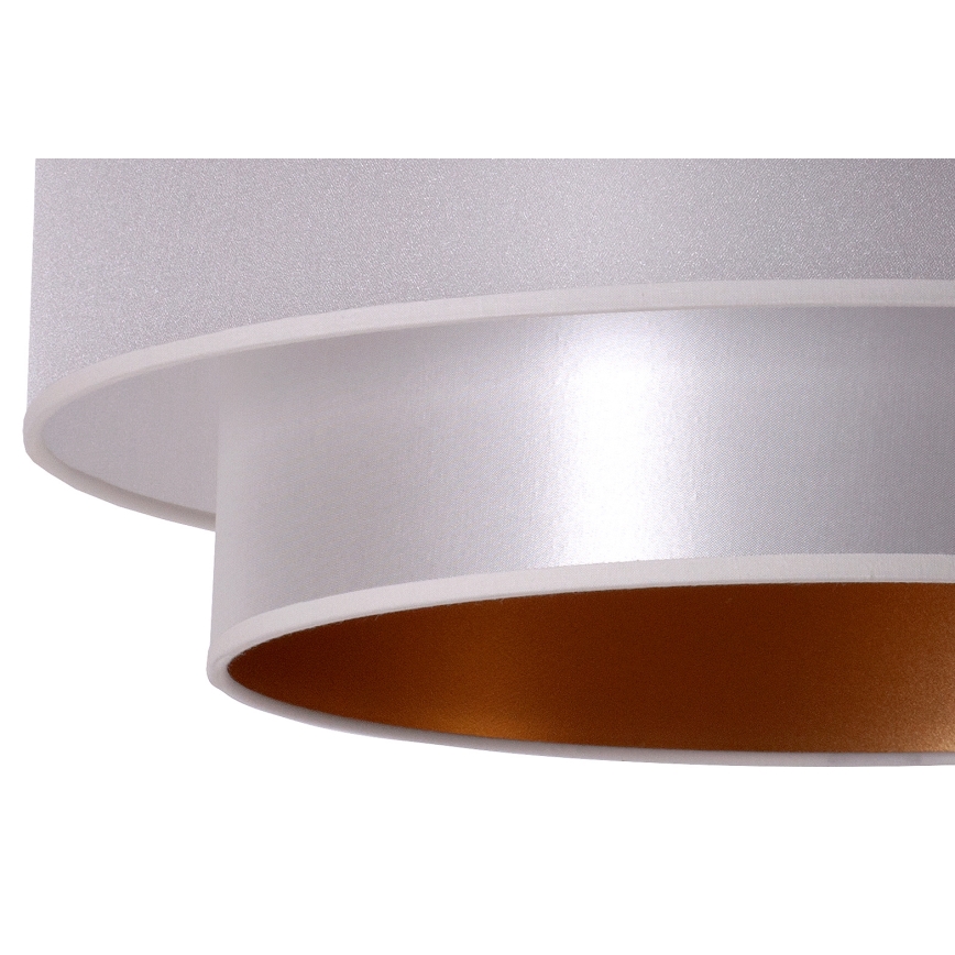 Duolla - Luster na sajli NANTES 1xE27/15W/230V prečnik 45 cm srebrni/bakarni